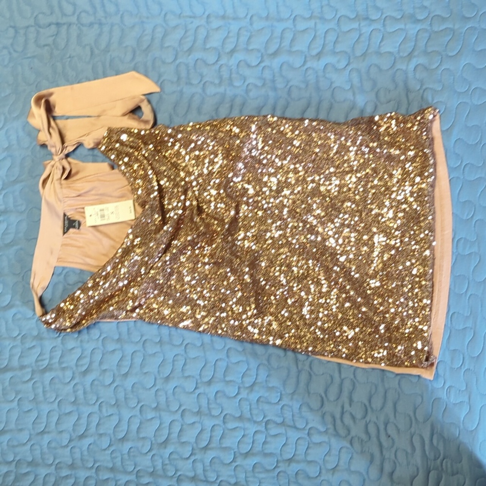 Ann Taylor NWT Sequinned Sleeveless Shirt